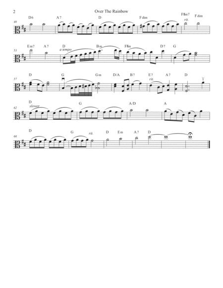Over The Rainbow For Viola Solo Page 2