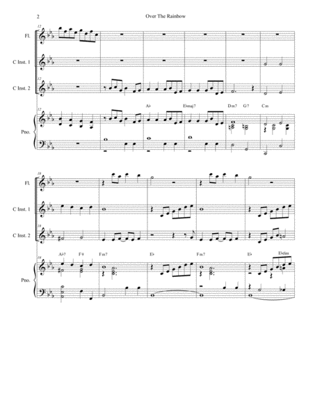 Over The Rainbow From The Wizard Of Oz Duet For C Instruments Page 2