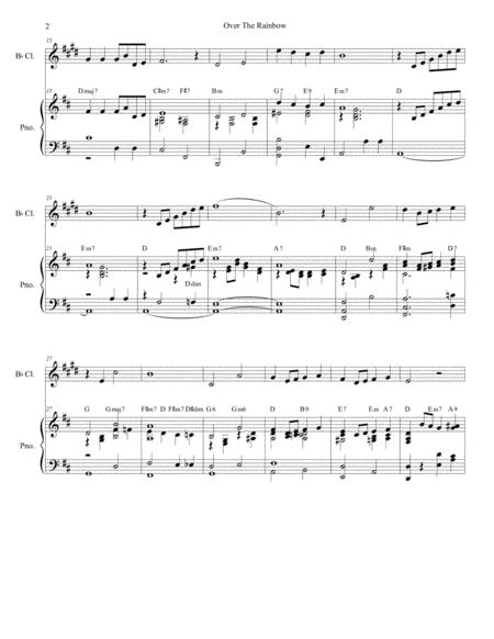 Over The Rainbow From The Wizard Of Oz For Bb Clarinet Solo And Piano Page 2