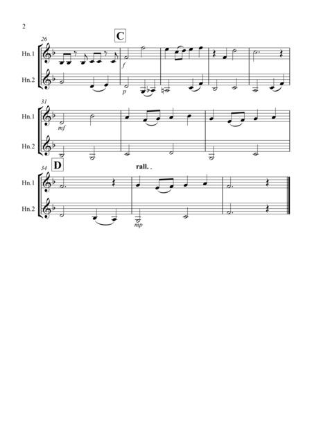 Over The Rainbow From The Wizard Of Oz For French Horn Duet Page 2