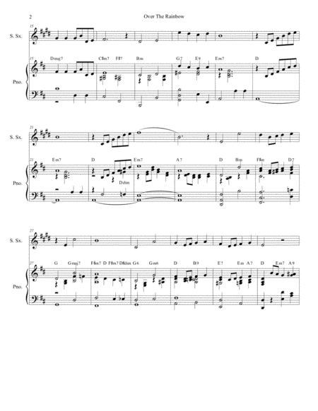 Over The Rainbow From The Wizard Of Oz For Soprano Saxophone And Piano Page 2