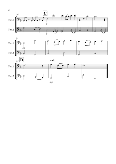 Over The Rainbow From The Wizard Of Oz For Trombone Duet Page 2