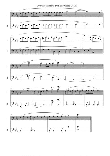 Over The Rainbow From The Wizard Of Oz For Trombone Or Euphonium Duet Page 2