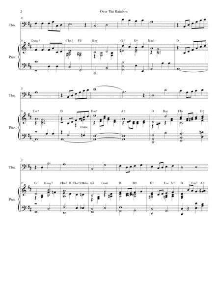 Over The Rainbow From The Wizard Of Oz For Trombone Solo And Piano Page 2