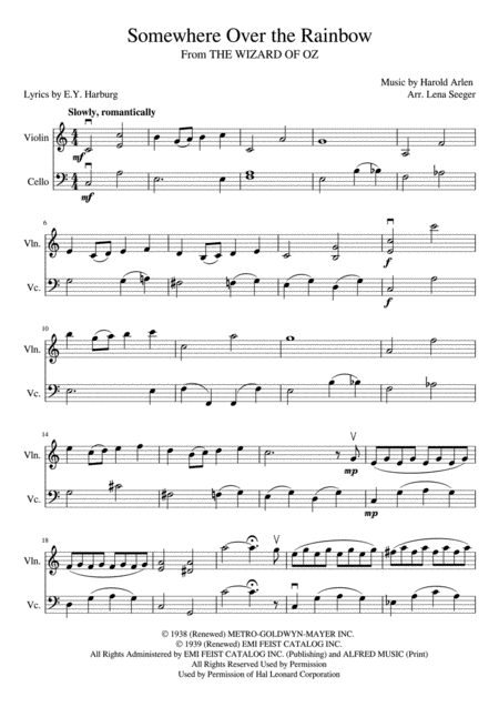 Over The Rainbow String Duo Page 2