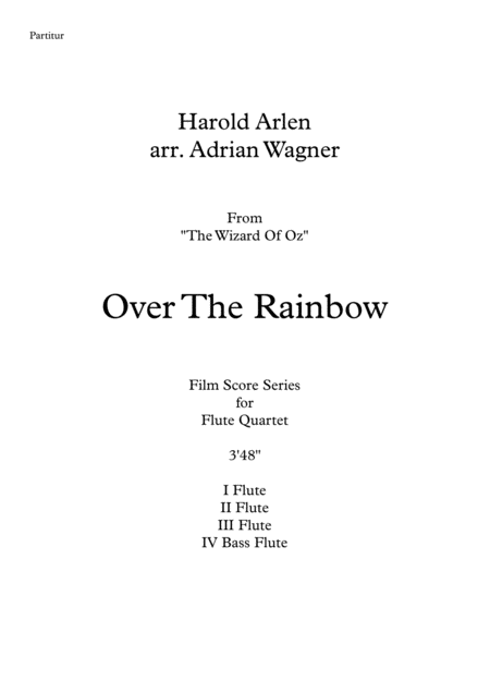 Over The Rainbow The Wizard Of Oz Harold Arlen Flute Quartet B Fl Arr Adrian Wagner Page 2