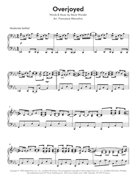 Overjoyed Advanced Piano Page 2