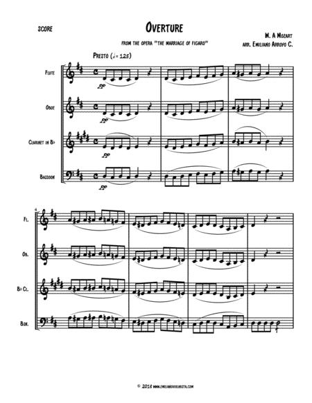 Overture From The Marriage Of Figaro By Mozart For Woodwind Quartet Page 2