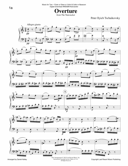 Overture From The Nutcracker For Violin Cello Duet Music For Two Or Flute Or Oboe Bassoon Page 2