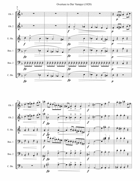 Overture To Der Vampyr Double Reed Ensemble Page 2