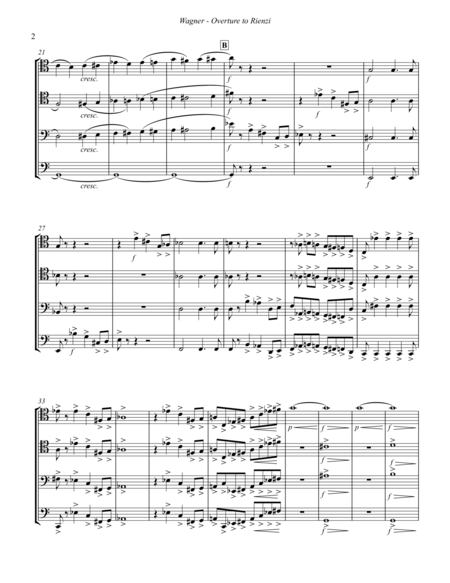 Overture To Rienzi For 4 Part Trombone Choir Page 2