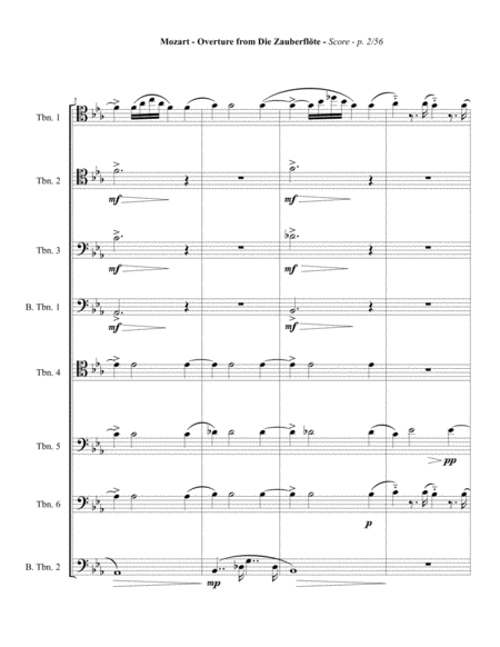 Overture To The Magic Flute For Trombone Octet Page 2