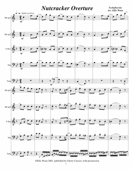Overture To The Nutcracker For Brass Quintet Page 2