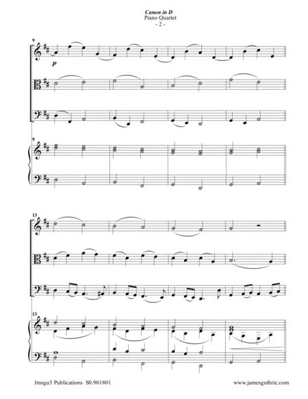 Pachelbel Canon In D For Piano Quartet Page 2
