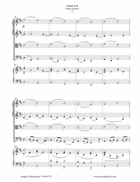 Pachelbel Canon In D For Piano Quintet Page 2