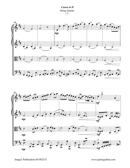 Pachelbel Canon In D For String Quartet Page 2