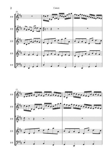 Pachelbel Canon Page 2