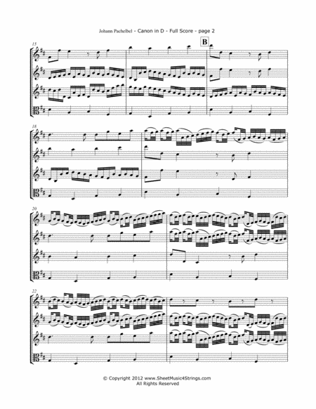 Pachelbel J Canon In D For Three Violins And Viol Page 2