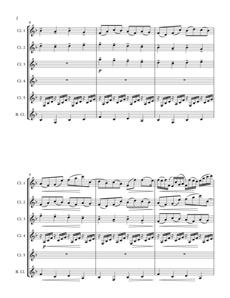 Pachelbels Canon For Clarinet Sextet Page 2