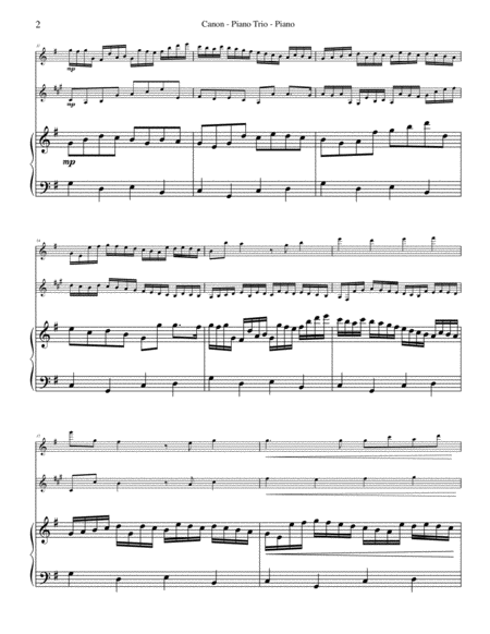 Pachelbels Canon For Flute Clarinet Piano Page 2