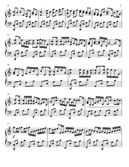 Pachelbels Canon In C Major Original Advance Full Piano Solo Page 2