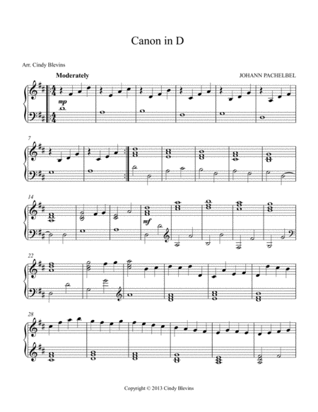 Pachelbels Canon In D Arranged For Double Strung Harp From My Book Classic With A Side Of Nostalgia For Double Strung Harp Page 2