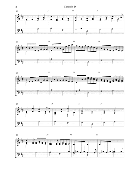 Pachelbels Canon In D For 3 Octave Handbell Choir Page 2