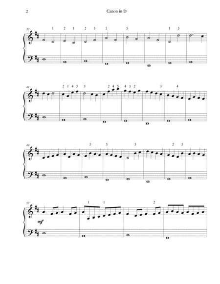 Pachelbels Canon In D For Early Intermediate Piano Page 2