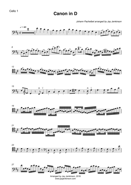 Pachelbels Canon In D For Four Cellos Page 2