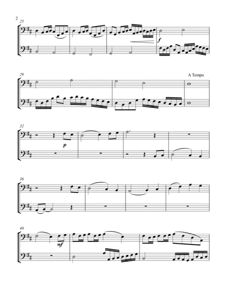 Pachelbels Noel Bass C Instrument Duet Parts Only Page 2