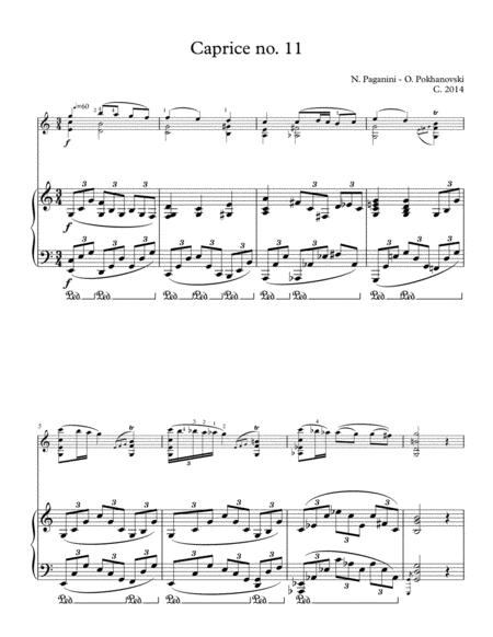 Paganini Caprice 11 For Violin And Piano Page 2