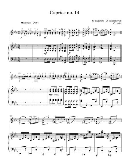 Paganini Caprice 14 For Violin And Piano Page 2