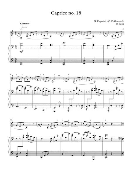 Paganini Caprice 18 For Violin And Piano Page 2