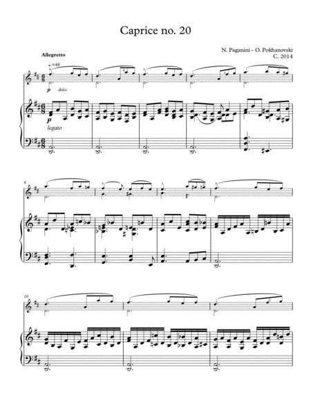 Paganini Caprice 20 For Violin And Piano Page 2