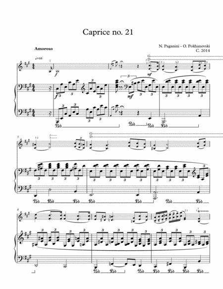 Paganini Caprice 21 For Violin And Piano Page 2