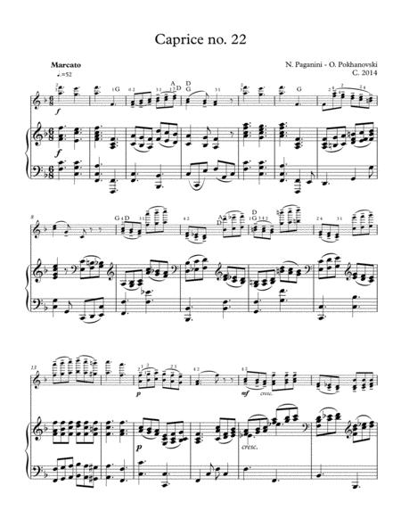 Paganini Caprice 22 For Violin And Piano Page 2