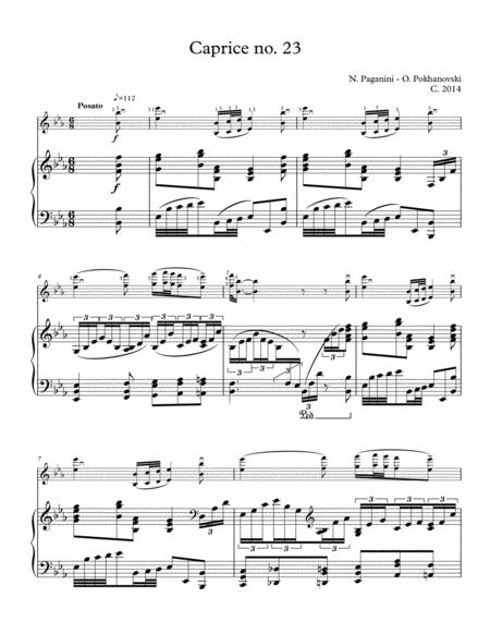 Paganini Caprice 23 For Violin And Piano Page 2