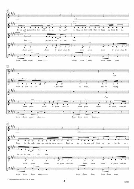 Paid My Dues Saatb A Cappella Page 2