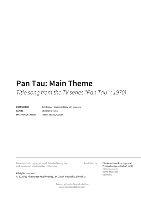 Pan Tau Main Theme Page 2