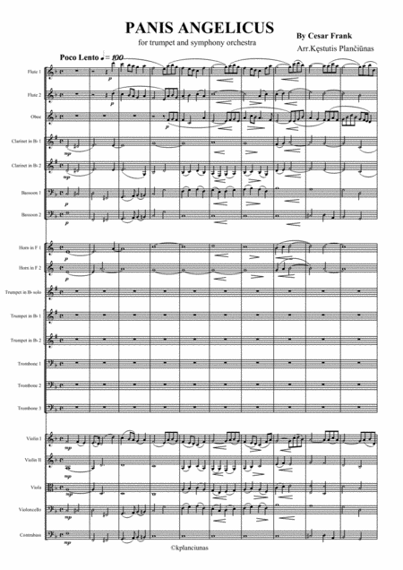 Panis Angelicus For Trumpet In Bb And Symphony Orchestra Page 2