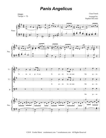 Panis Angelicus For Ttb Piano Accompaniment Page 2