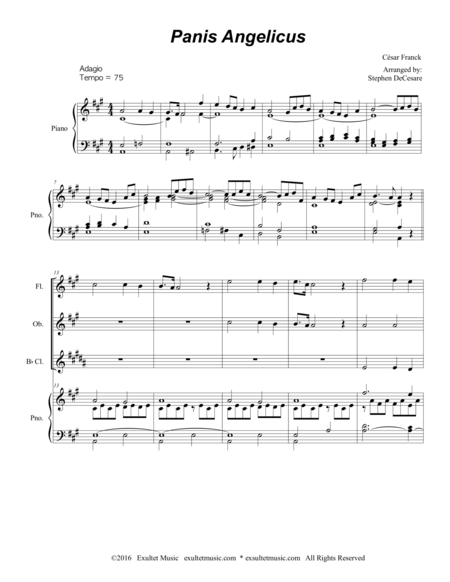 Panis Angelicus For Woodwind Quartet And Piano Page 2