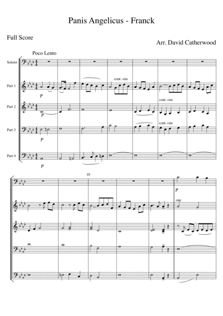 Panis Angelicus Solo With Flexible 4 Part Instrumental Accompaniment Arr David Catherwood Page 2