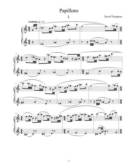 Papillons For Solo Piano Page 2