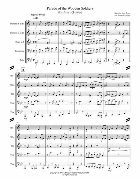 Parade Of The Wooden Soldiers For Brass Quintet Page 2