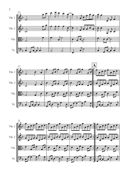 Paradise Arranged For String Quartet With Score Parts And Mp3 Page 2