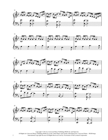 Paradise Cold Play Harp Solo Page 2