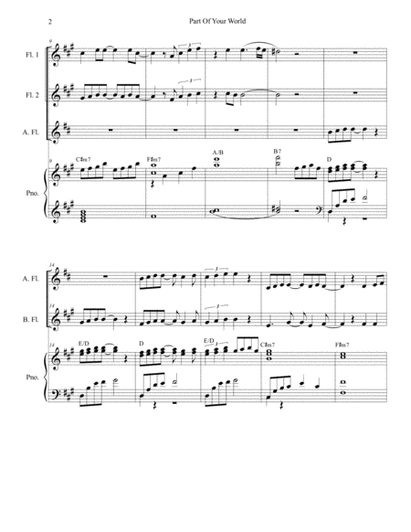 Part Of Your World For Flute Choir Page 2
