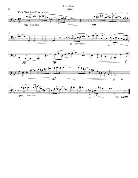 Partita For Unaccompanied Trombone Page 2