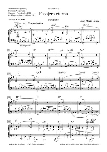 Pasajera Eterna Piano Page 2